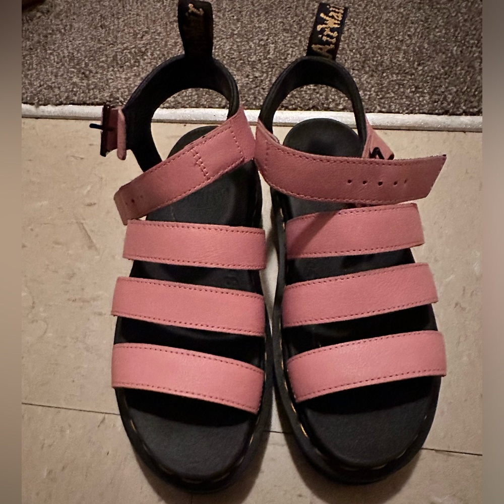 Pink dr martens Blaire sandals